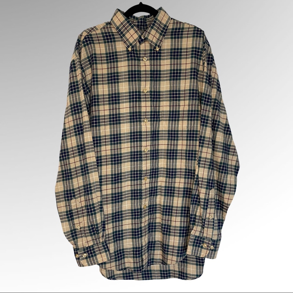 Brooks Brothers Madison plaid button shirt Sz M